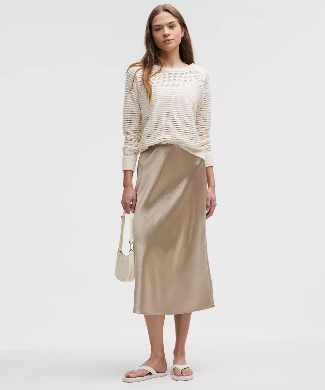 Satin Midi Skirt