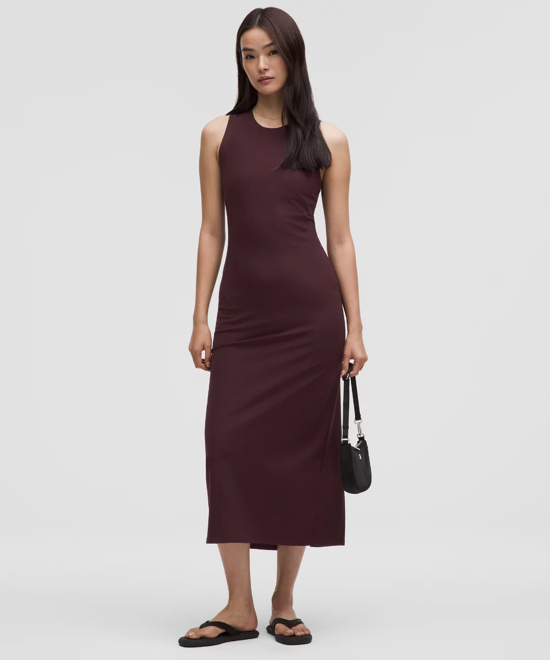 All Aligned Ribbed Midi Dress