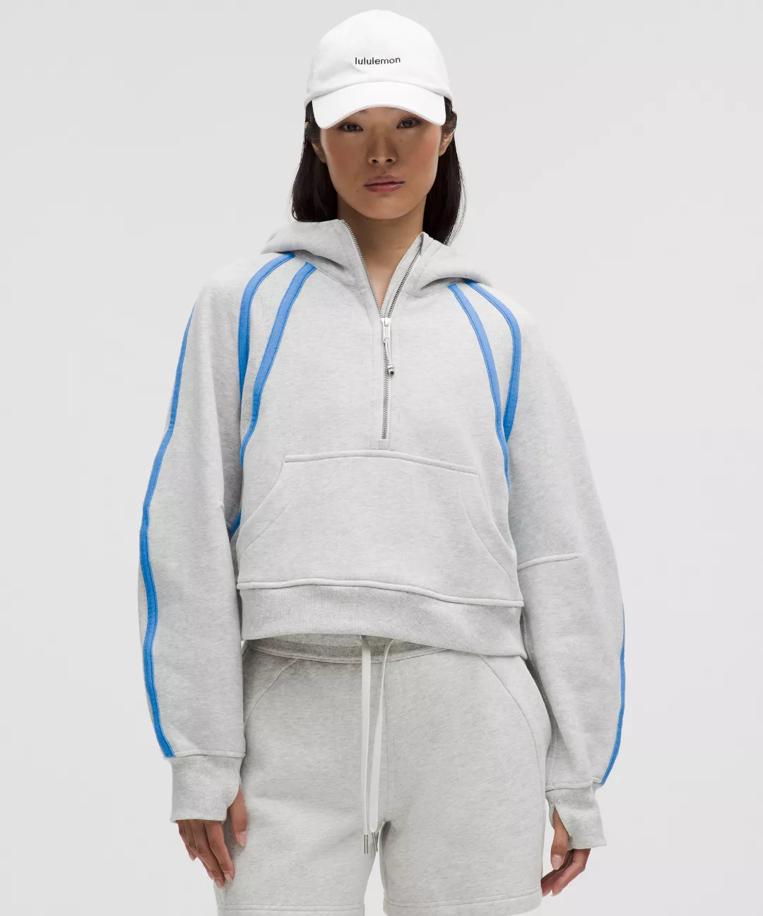Scuba Oversized Half-Zip Hoodie *Trim