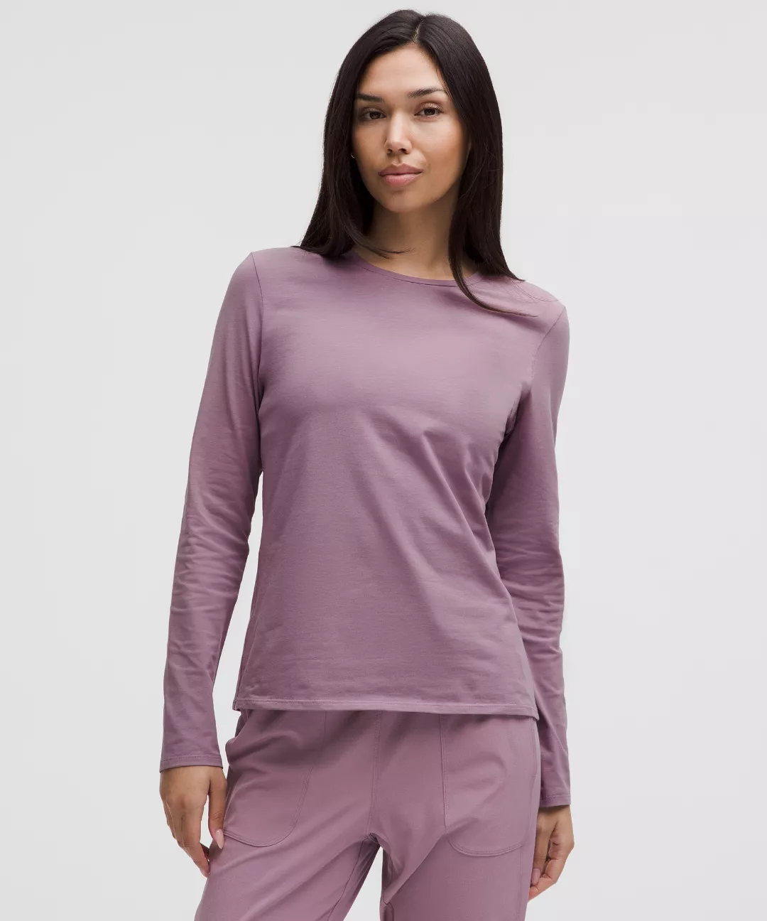 Organic Cotton Crewneck Long-Sleeve Shirt