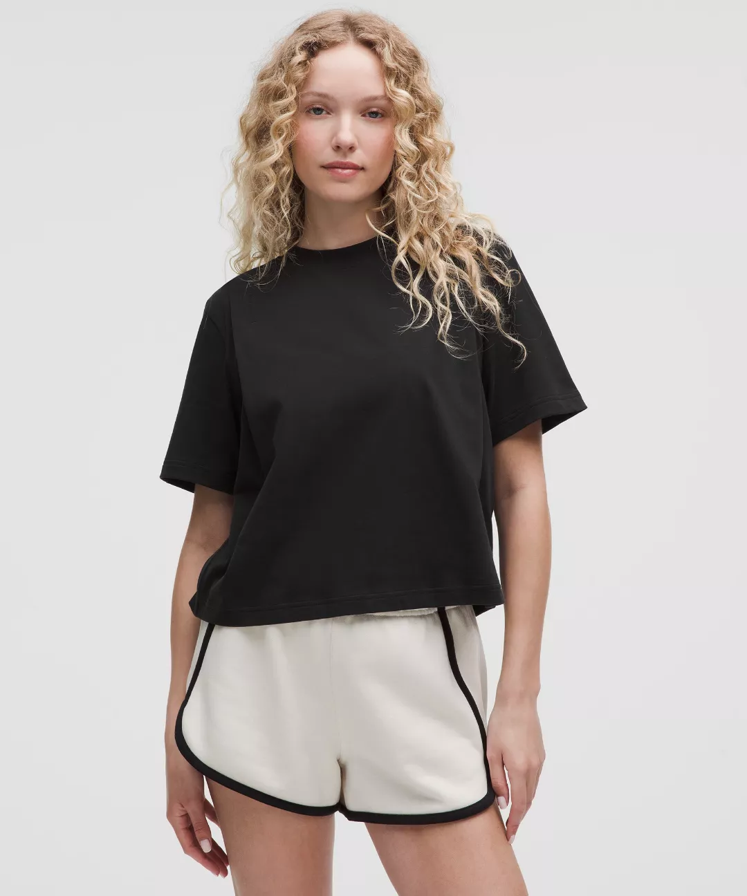 Cotton Jersey Stitch-Detail T-Shirt