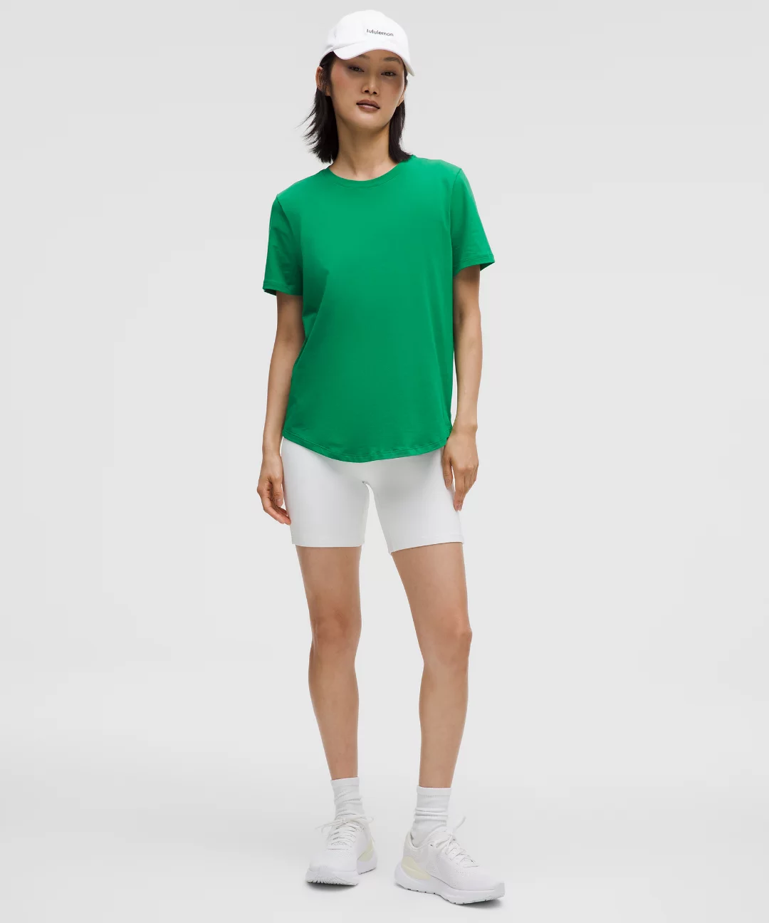 Love Curved-Hem Crewneck T-Shirt