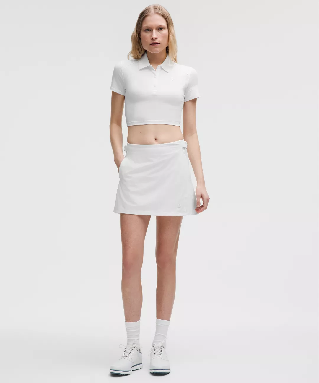 Pique Slim-Fit Cropped Polo Shirt