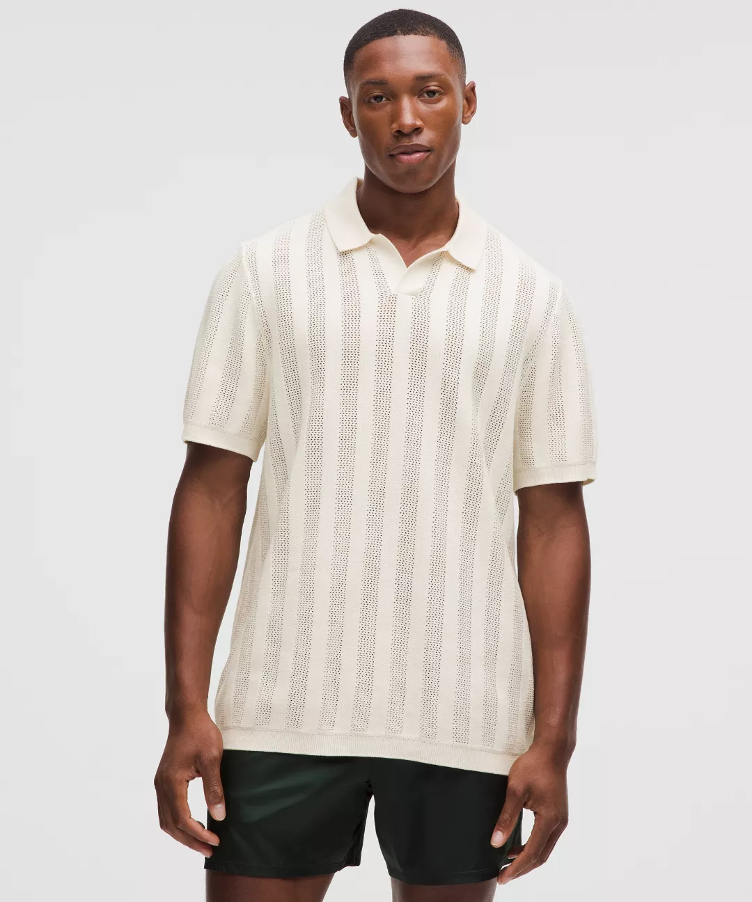 Cotton-Blend Short-Sleeve Polo