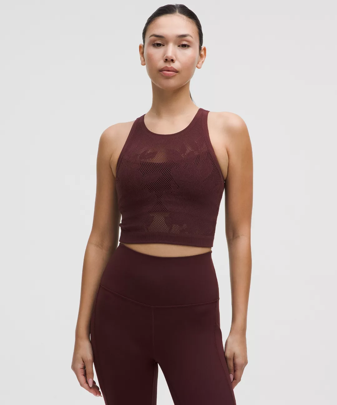 RevealKnit Floral Cropped Tank Top