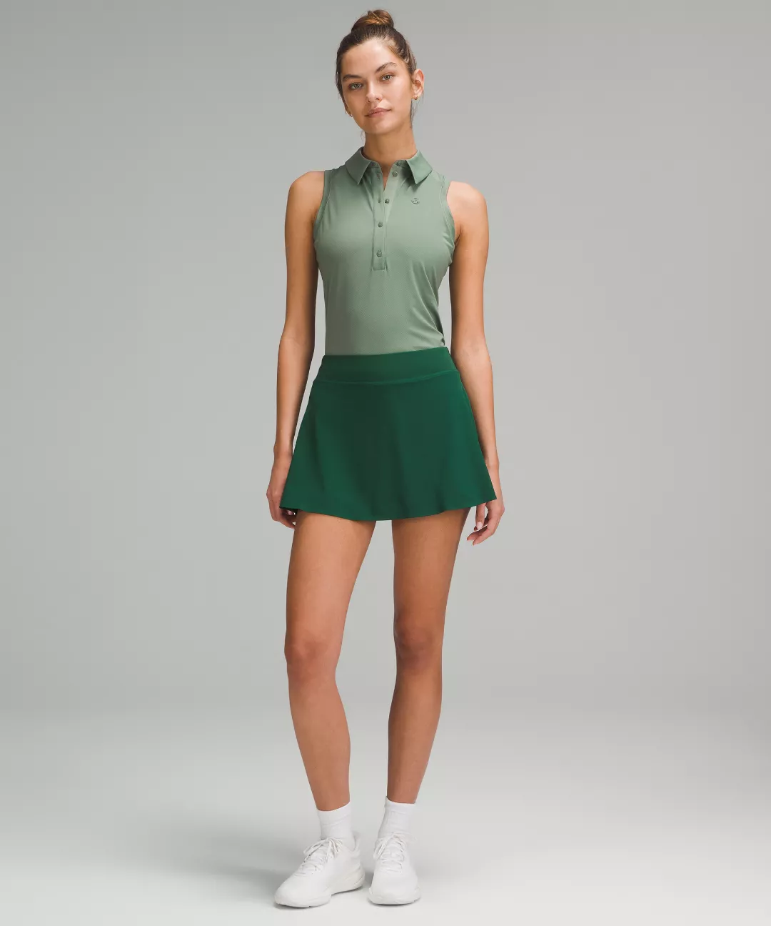 Quick-Dry Sleeveless Polo Shirt *Straight Hem