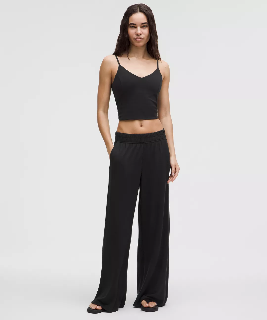 BeCalm Mid-Rise Wide-Leg Pant