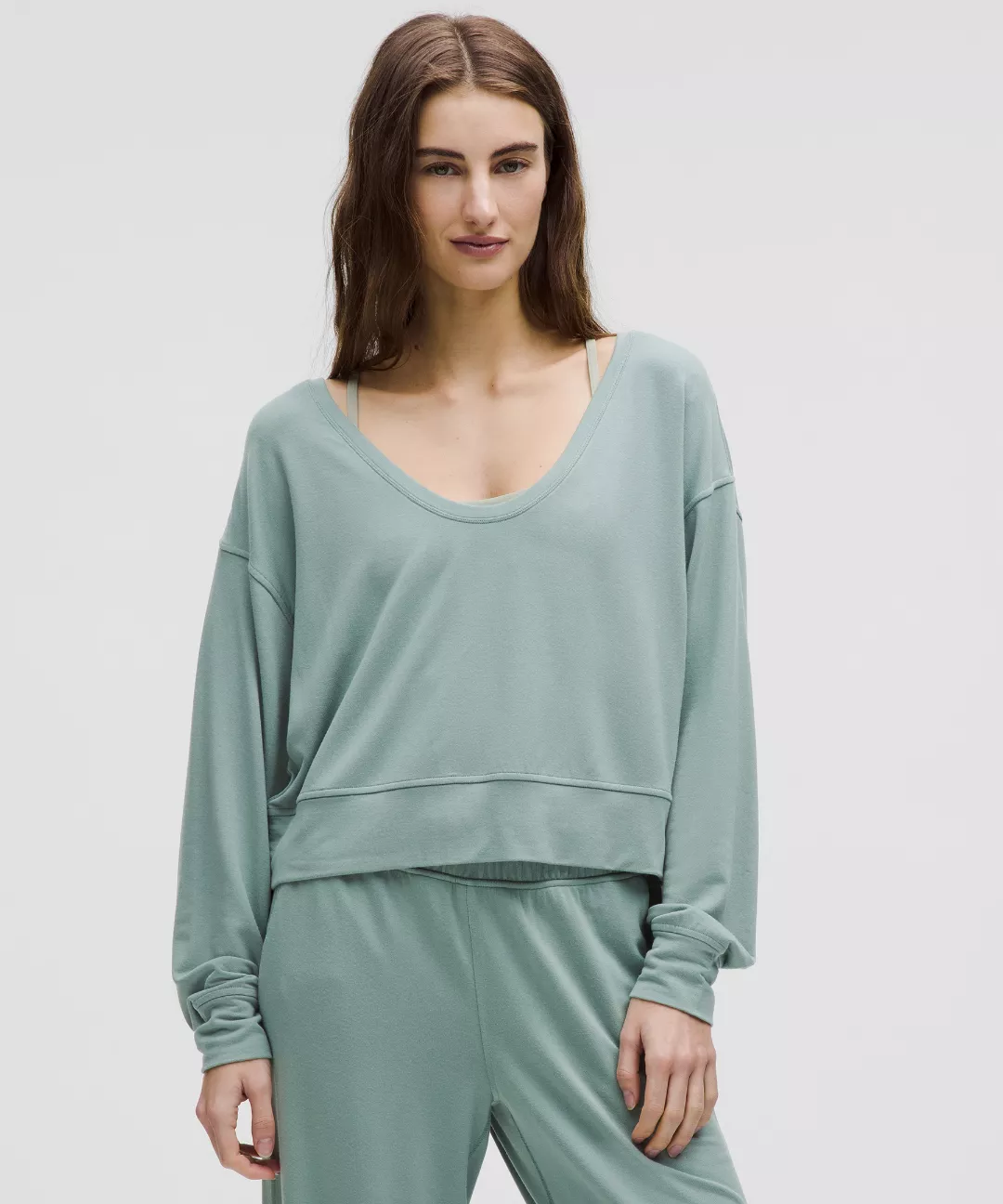 BeCalm Scoop-Neck Pullover