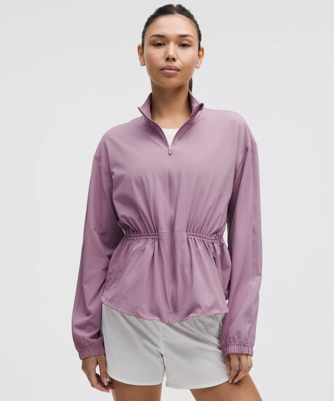 UV-Protective Cinch-Waist Running Jacket
