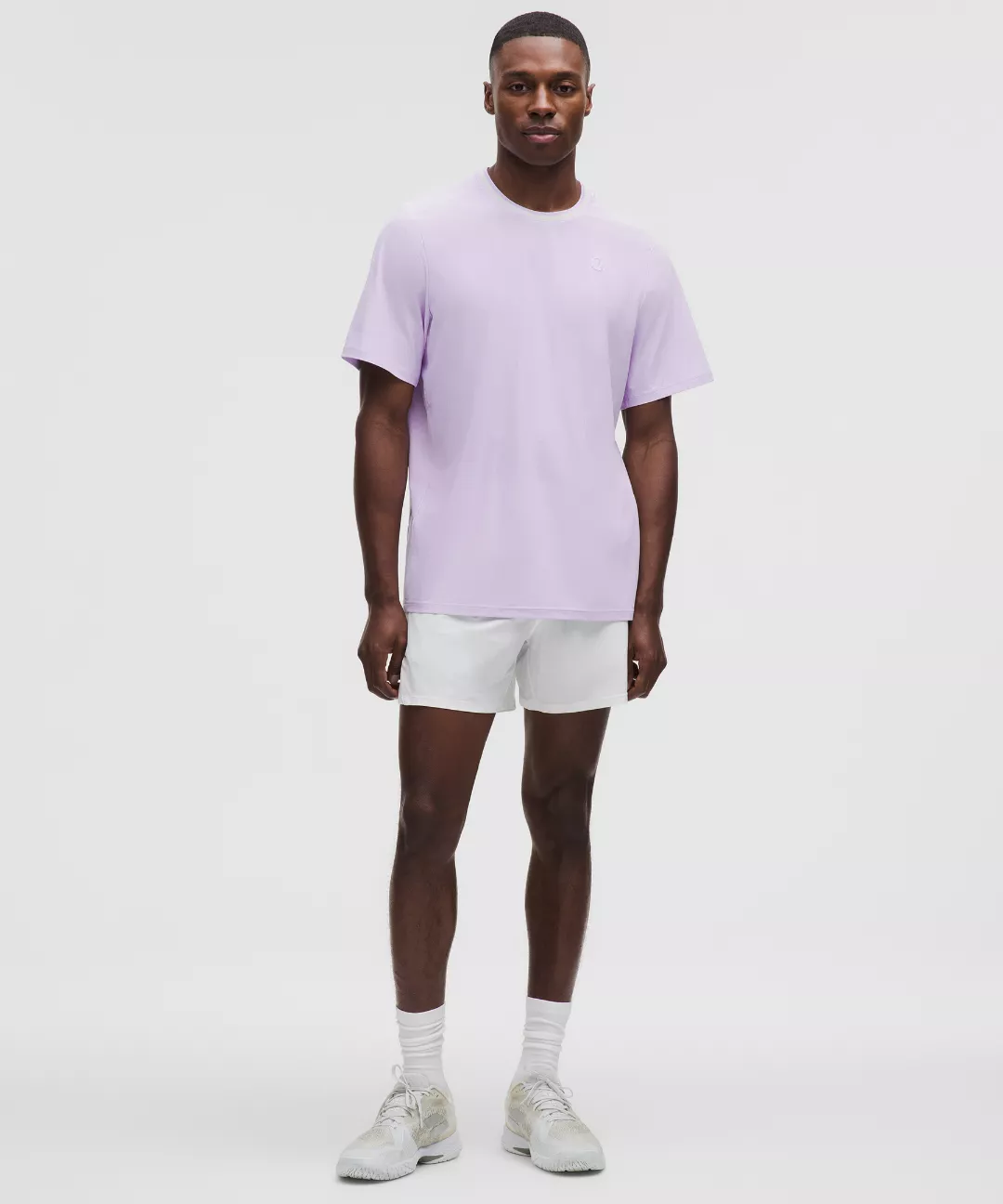 UV-Protective Striped Mesh Tennis T-Shirt