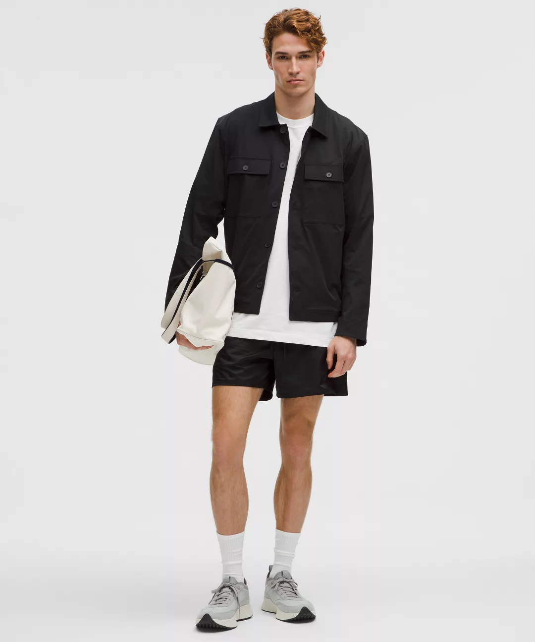 Woven Button-Up Overshirt