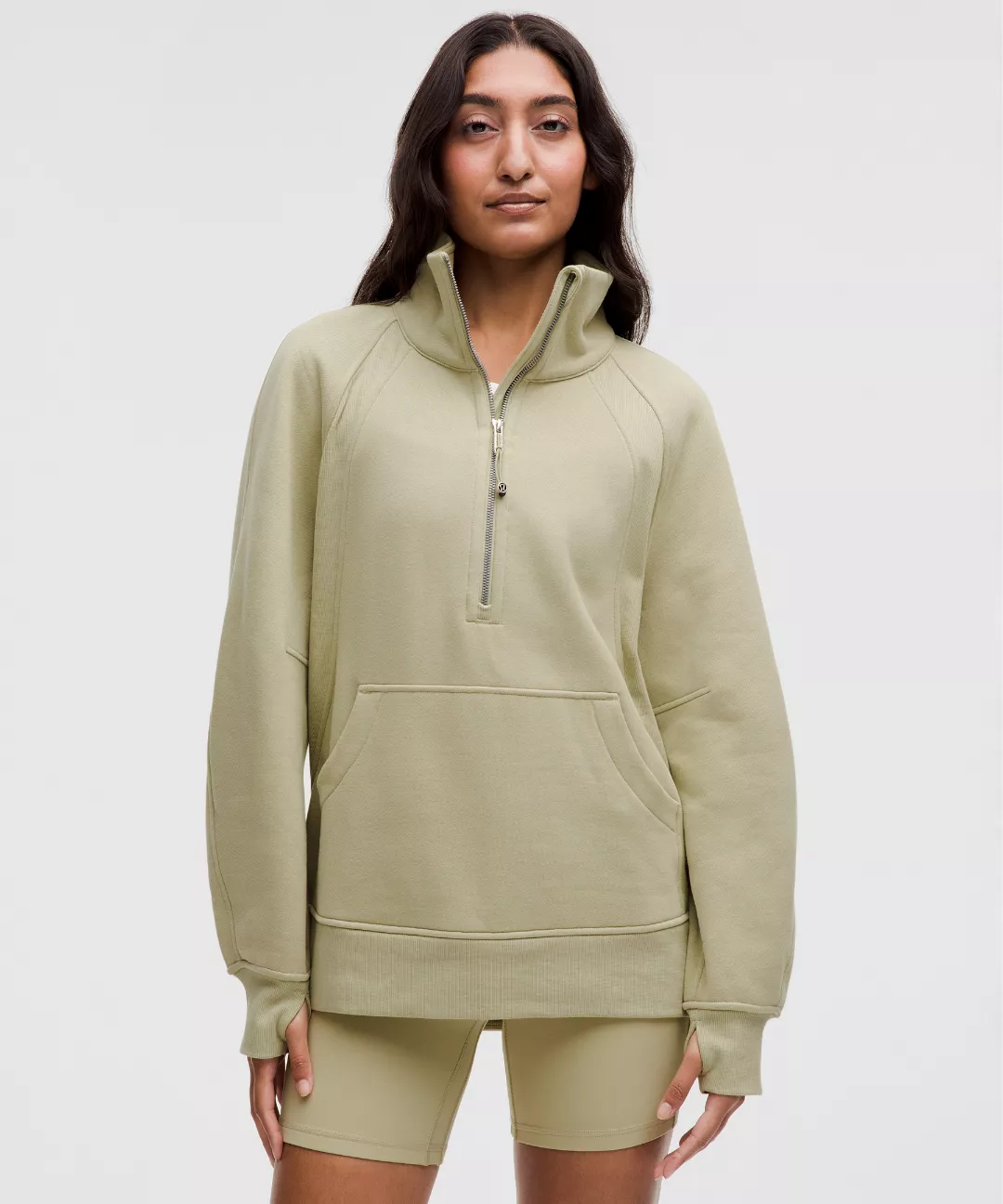 Scuba Oversized Funnel-Neck Half Zip *Long