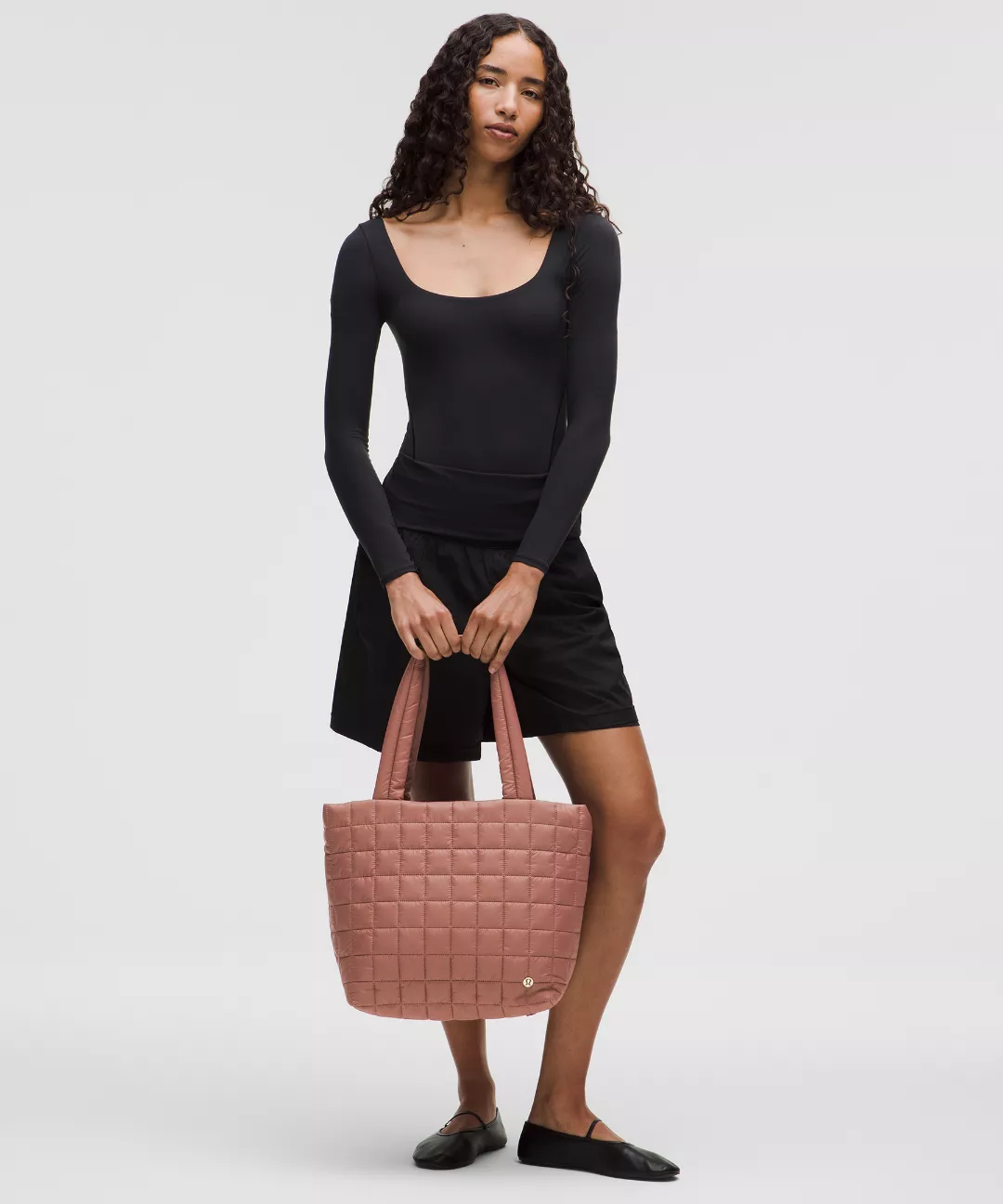 Quilted Grid Tote Bag 12L