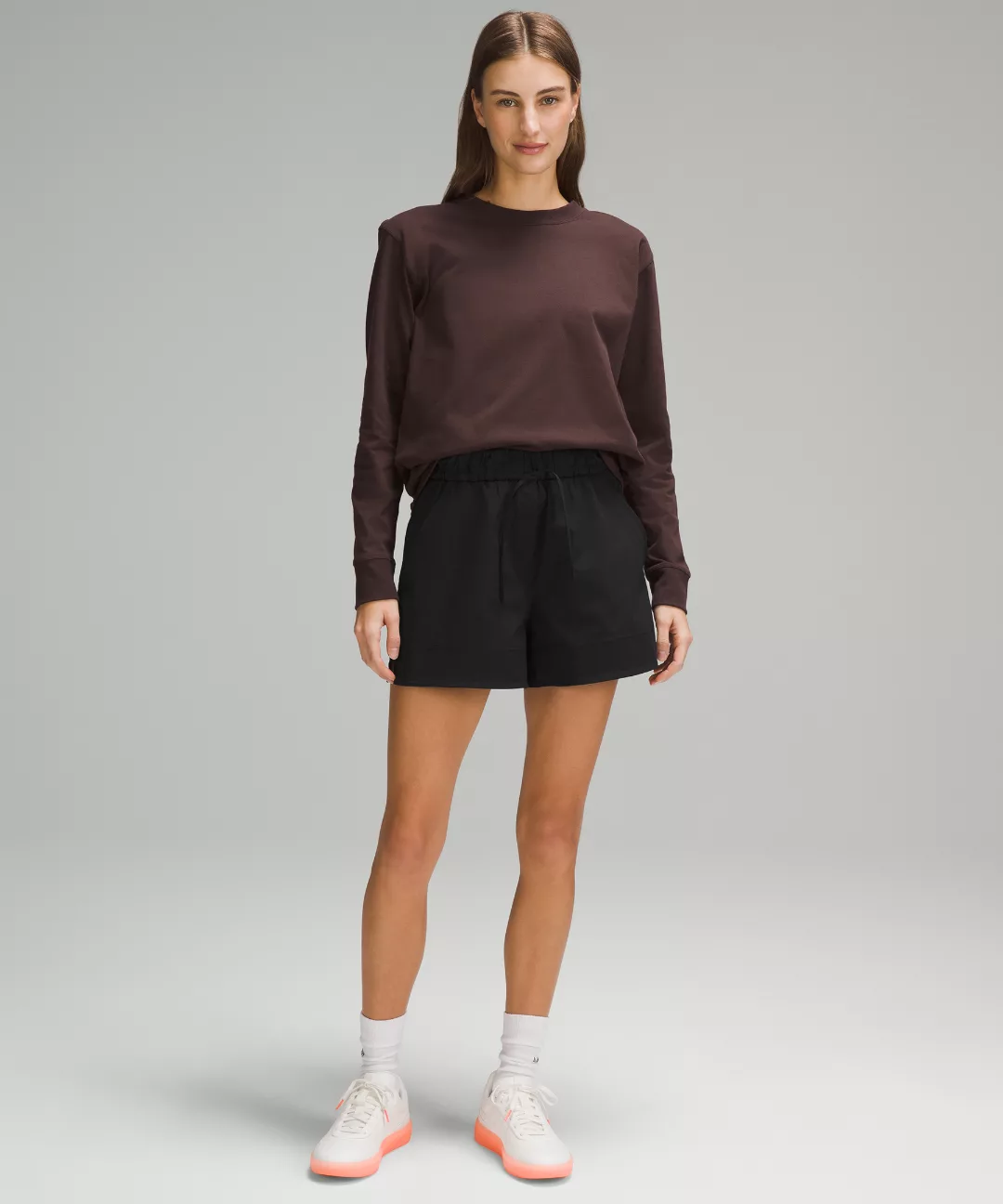 Cinchable Waist High-Rise Woven Short 3.5"