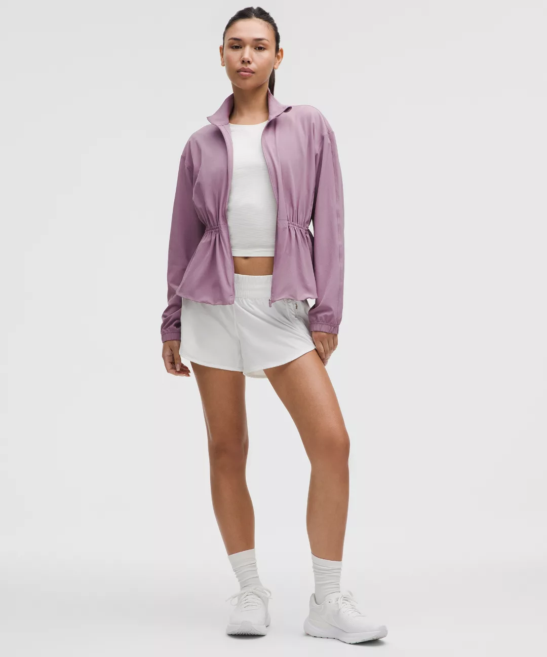 UV-Protective Cinch-Waist Running Jacket