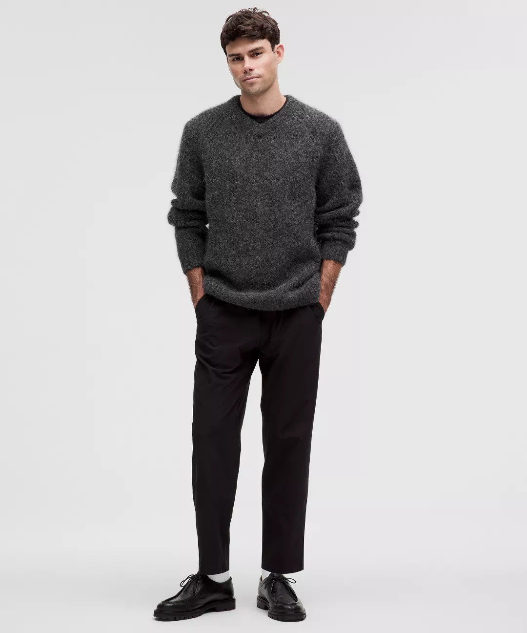 Men's Alpaca Wool-Blend V-Neck Sweater