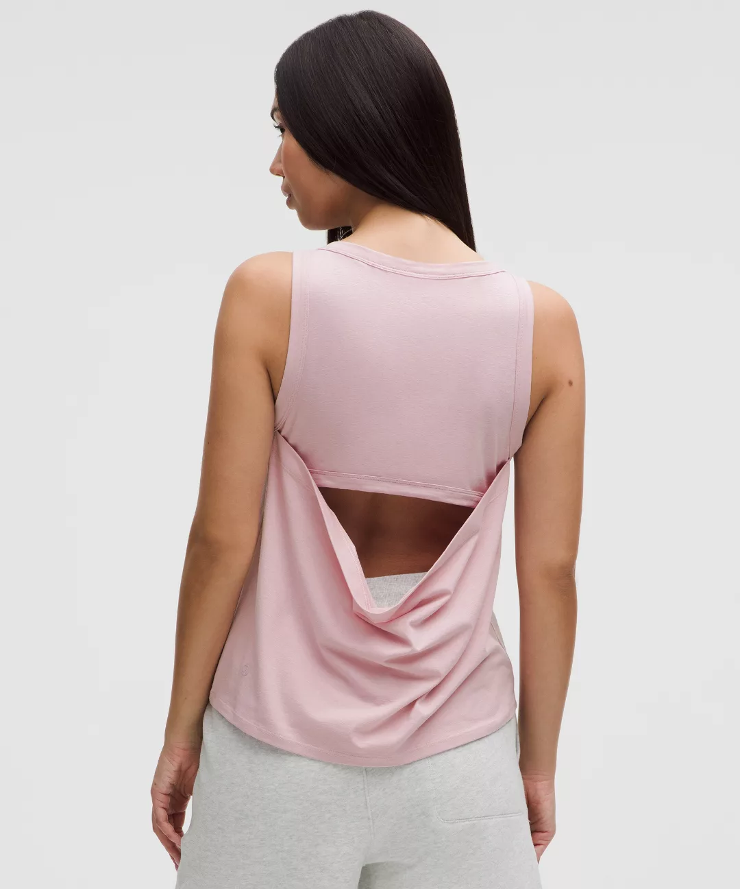 Cotton-Blend Open-Back Tank Top