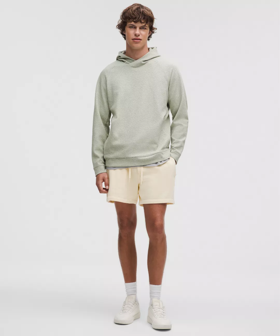 Textured Double-Knit Cotton Hoodie