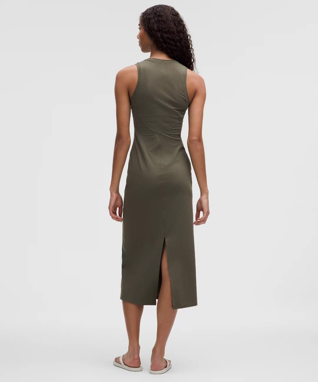All Aligned Ribbed Midi Dress