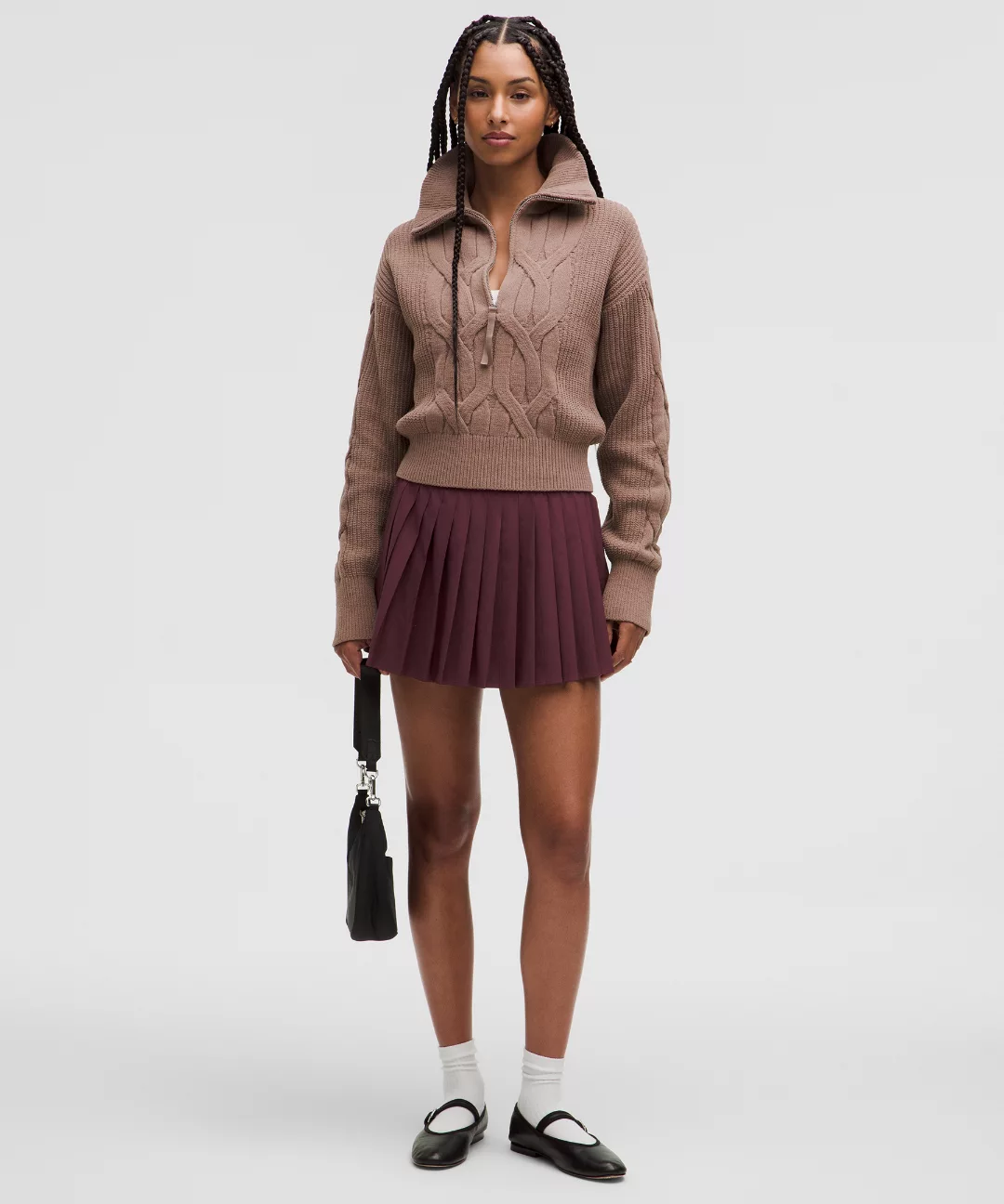 High-Rise Pleated Tennis Skirt