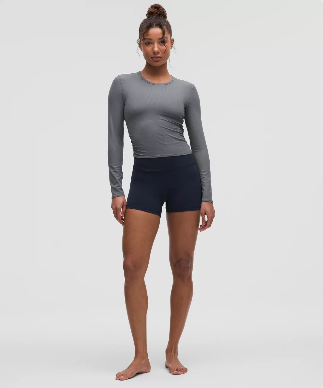 All It Takes Back-Twist Ribbed Long-Sleeve Shirt