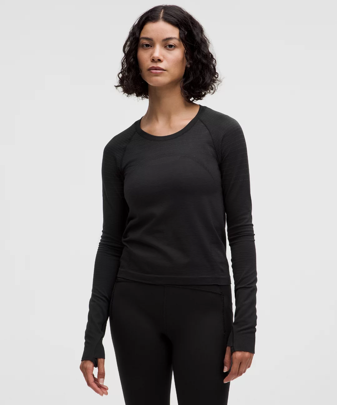 Swiftly Tech Long-Sleeve Shirt 2.0 Waist Length *Glow Stripe