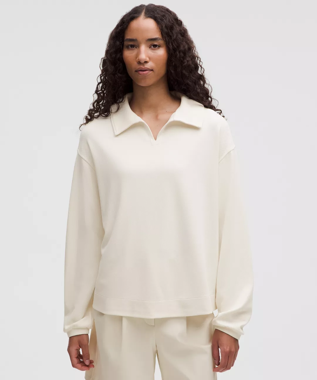 Softstreme Pique Oversized Long-Sleeve Polo Shirt