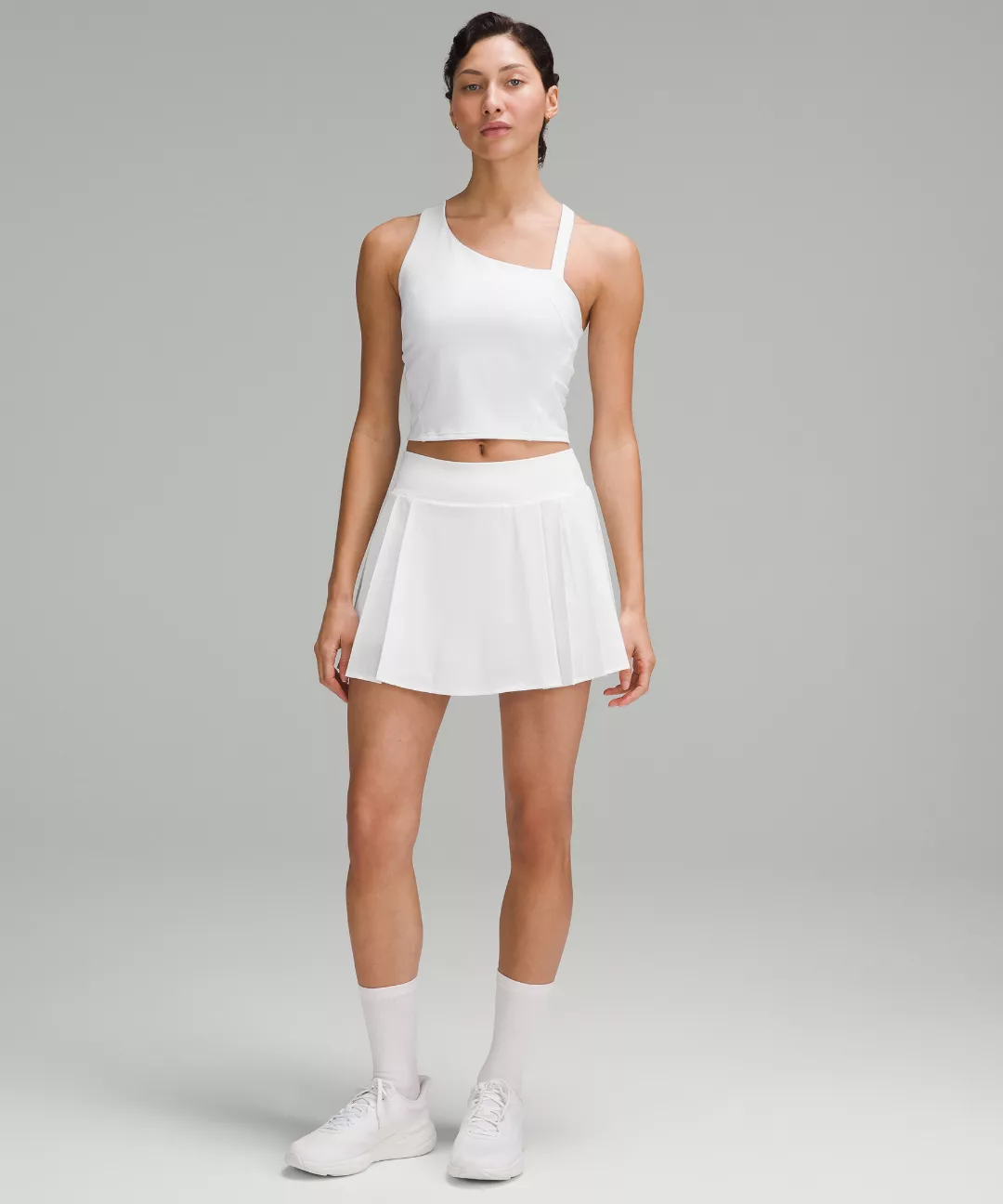 Side-Pleat High-Rise Tennis Skirt