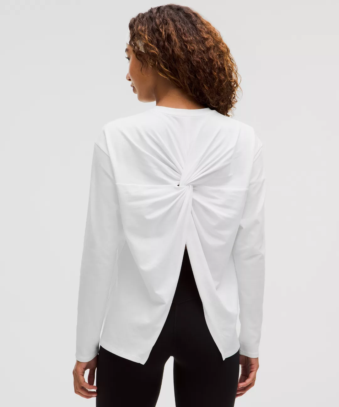 Twist-Back Relaxed-Fit Long-Sleeve Shirt