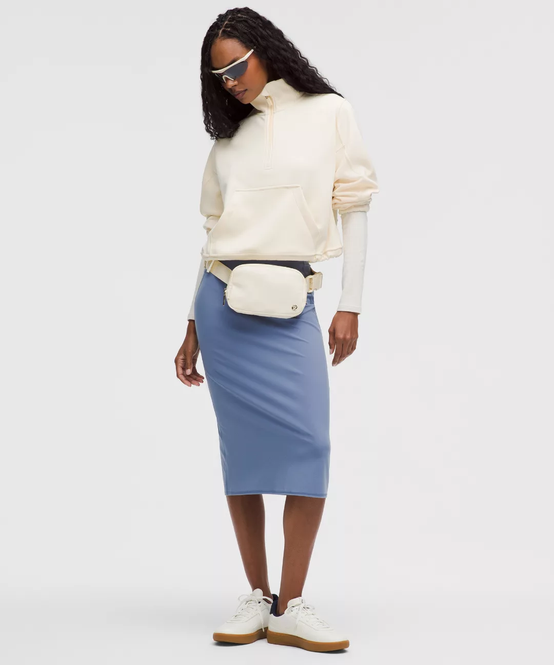 Nulu Slim-Fit High-Rise Midi Skirt