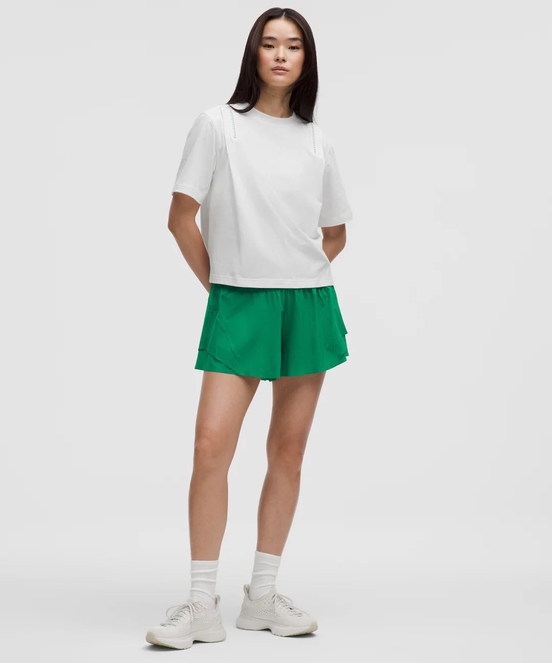 Cotton Jersey Stitch-Detail T-Shirt