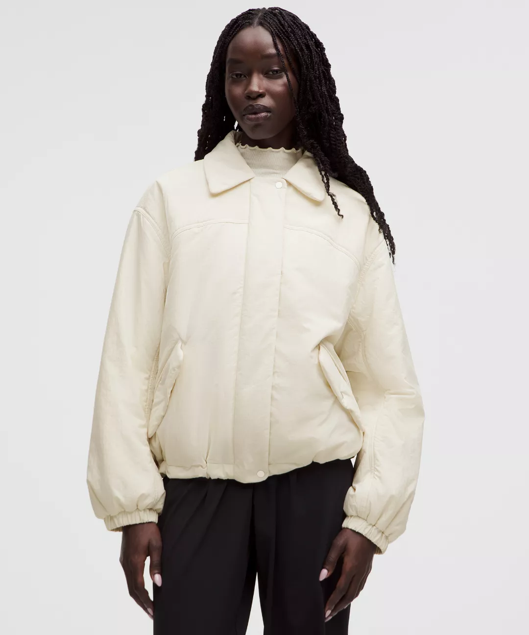 Insulated Oversized Collared Jacket