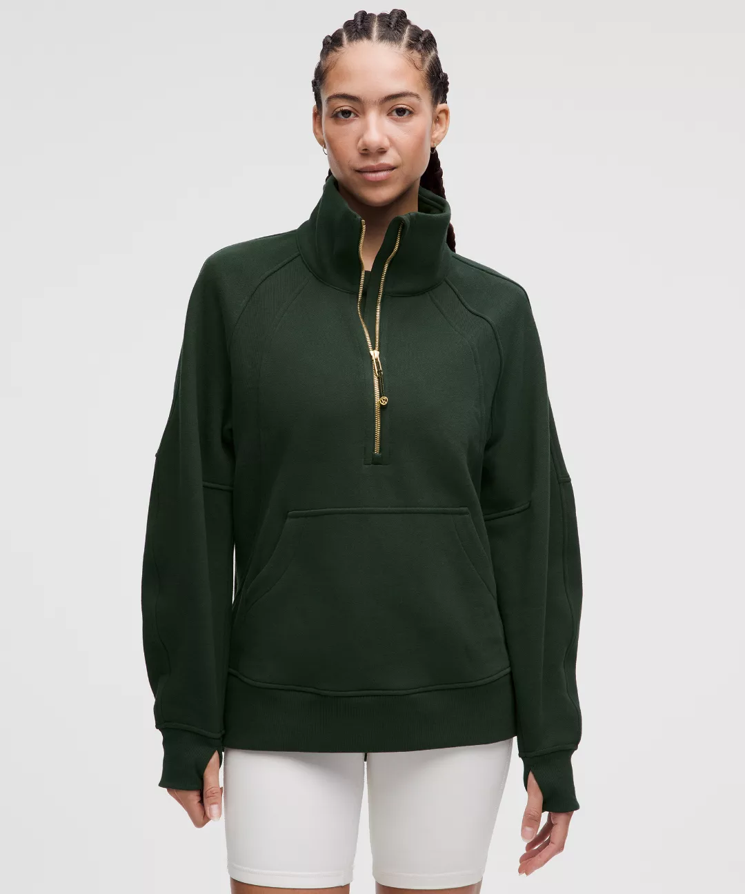 Scuba Oversized Funnel-Neck Half Zip *Long