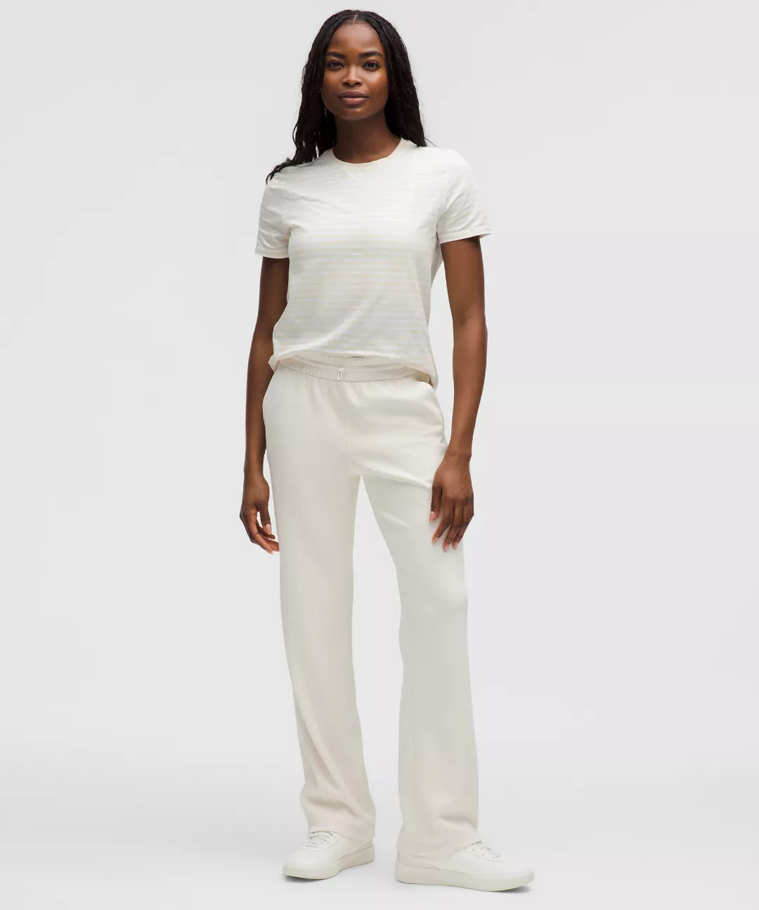 Love Curved-Hem Crewneck T-Shirt