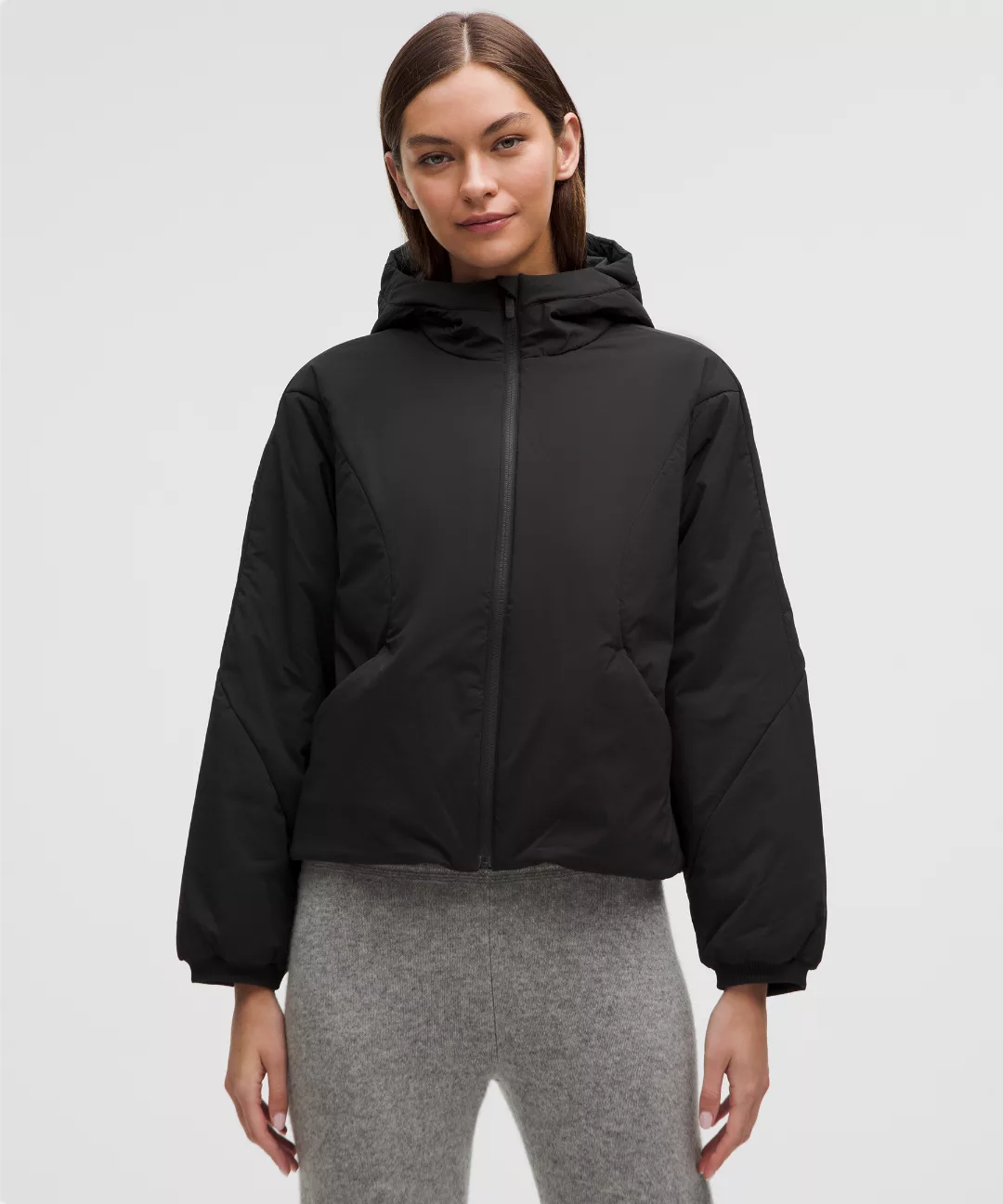 Water-Resistant Insulated Hooded Jacket