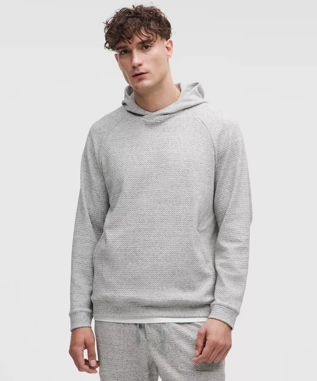 Textured Double-Knit Cotton Hoodie