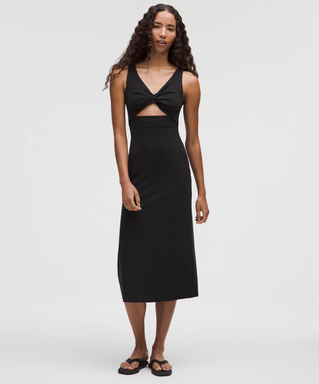 Nulu Twist-Front Midi Dress