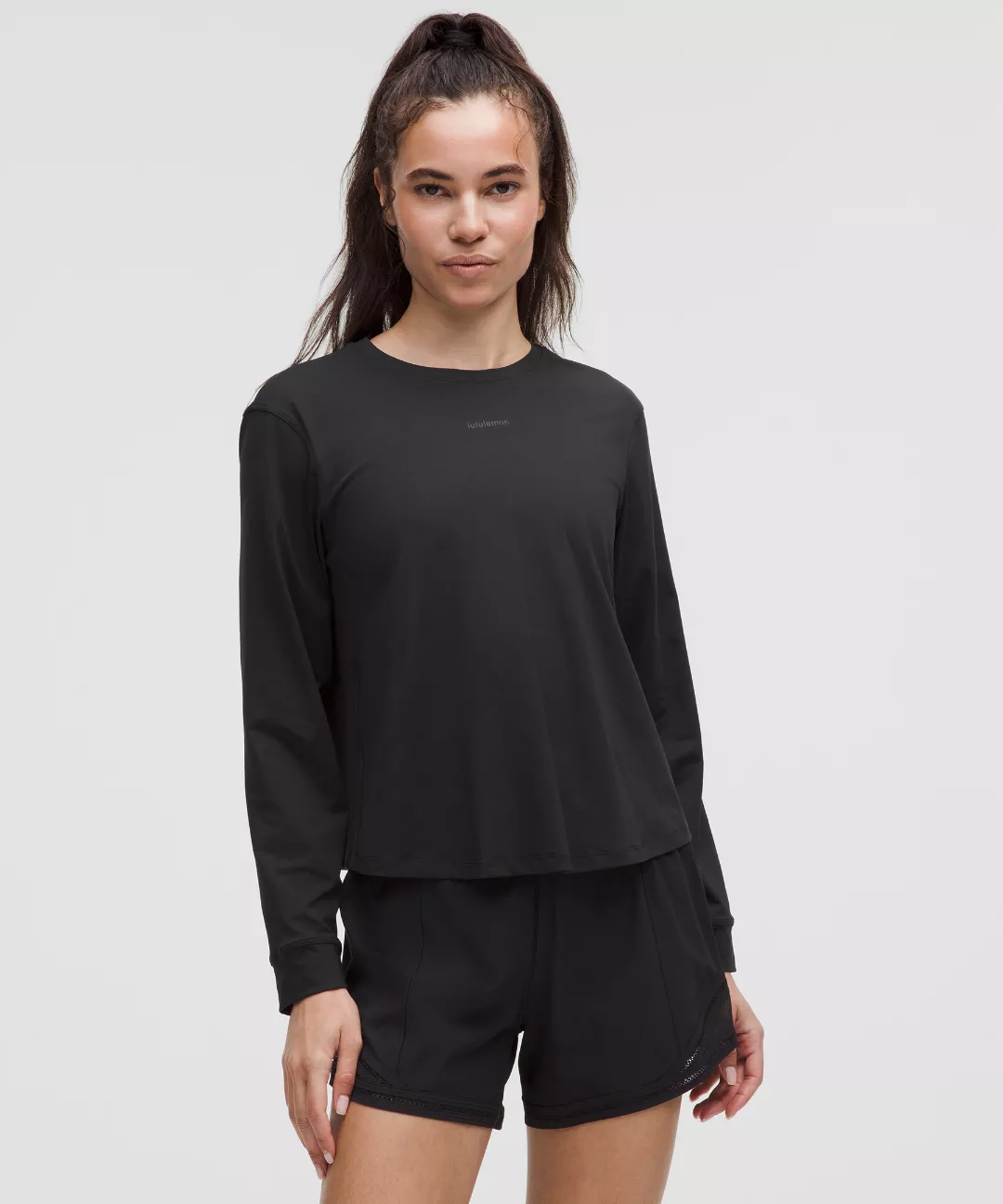 Pace Crush Cross-Back UV-Protective Graphic Long-Sleeve Shirt