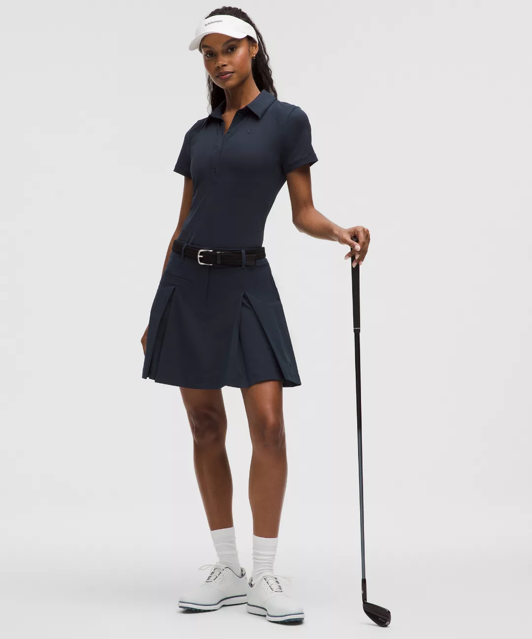 Box-Pleat High-Rise Golf Skirt