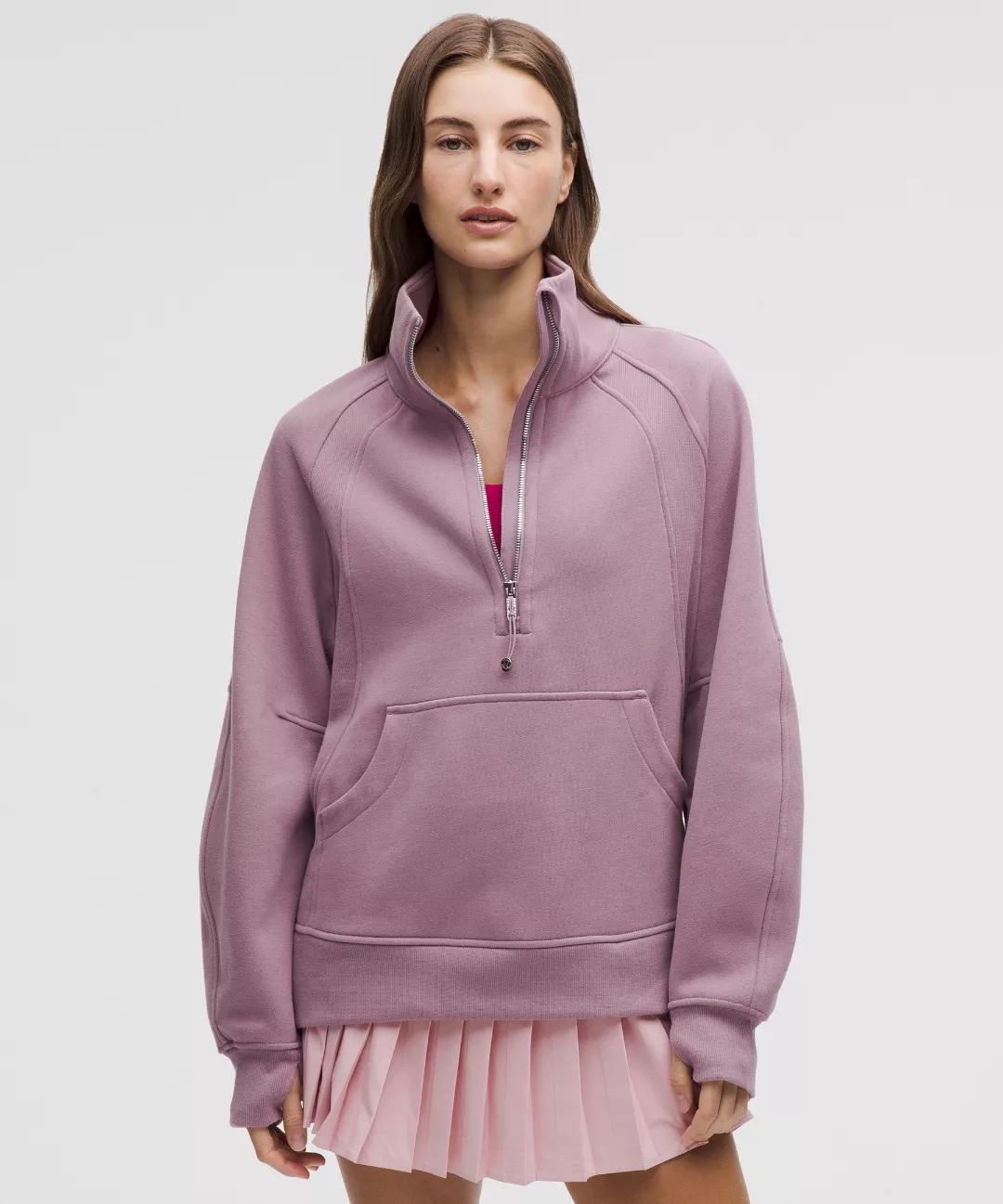 Scuba Oversized Funnel-Neck Half Zip *Long