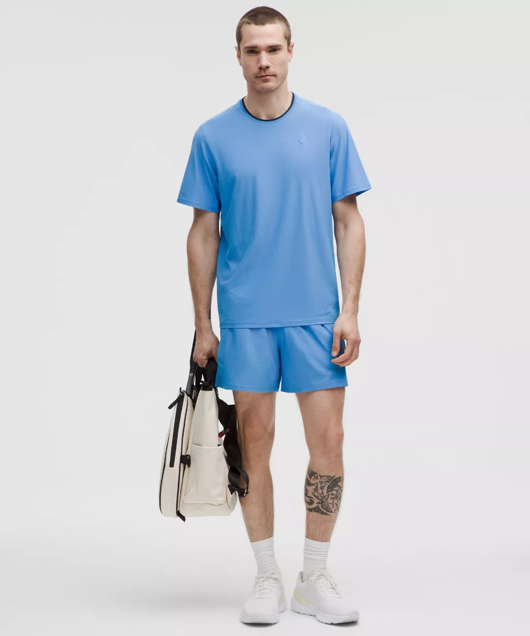 Striped Mesh Tennis Short 5"