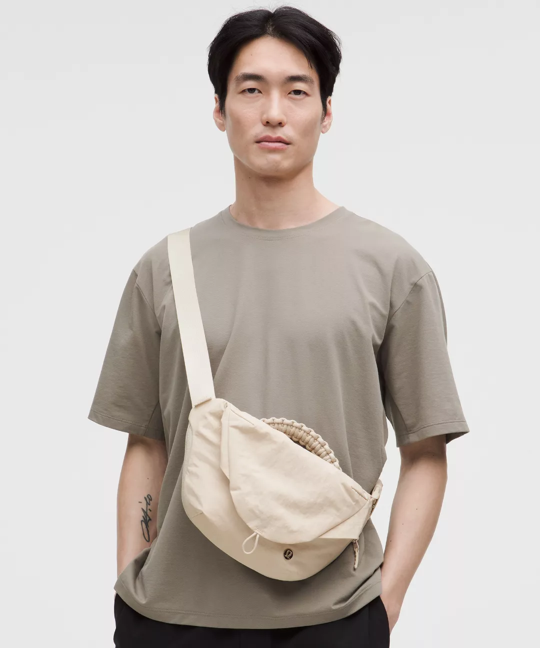 Curved Crossbody Bag with Top Handle 3L