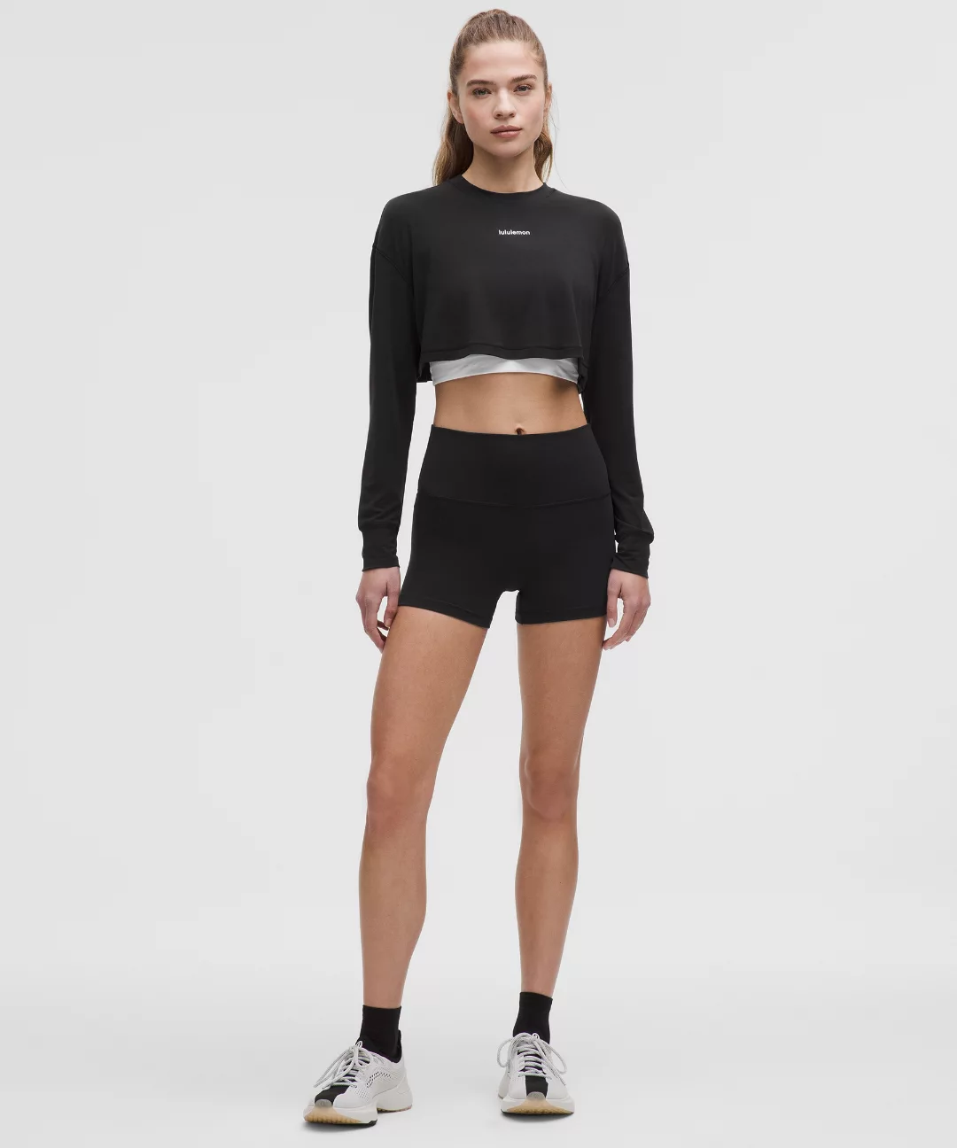 Jersey Training Super-Cropped Long-Sleeve Shirt