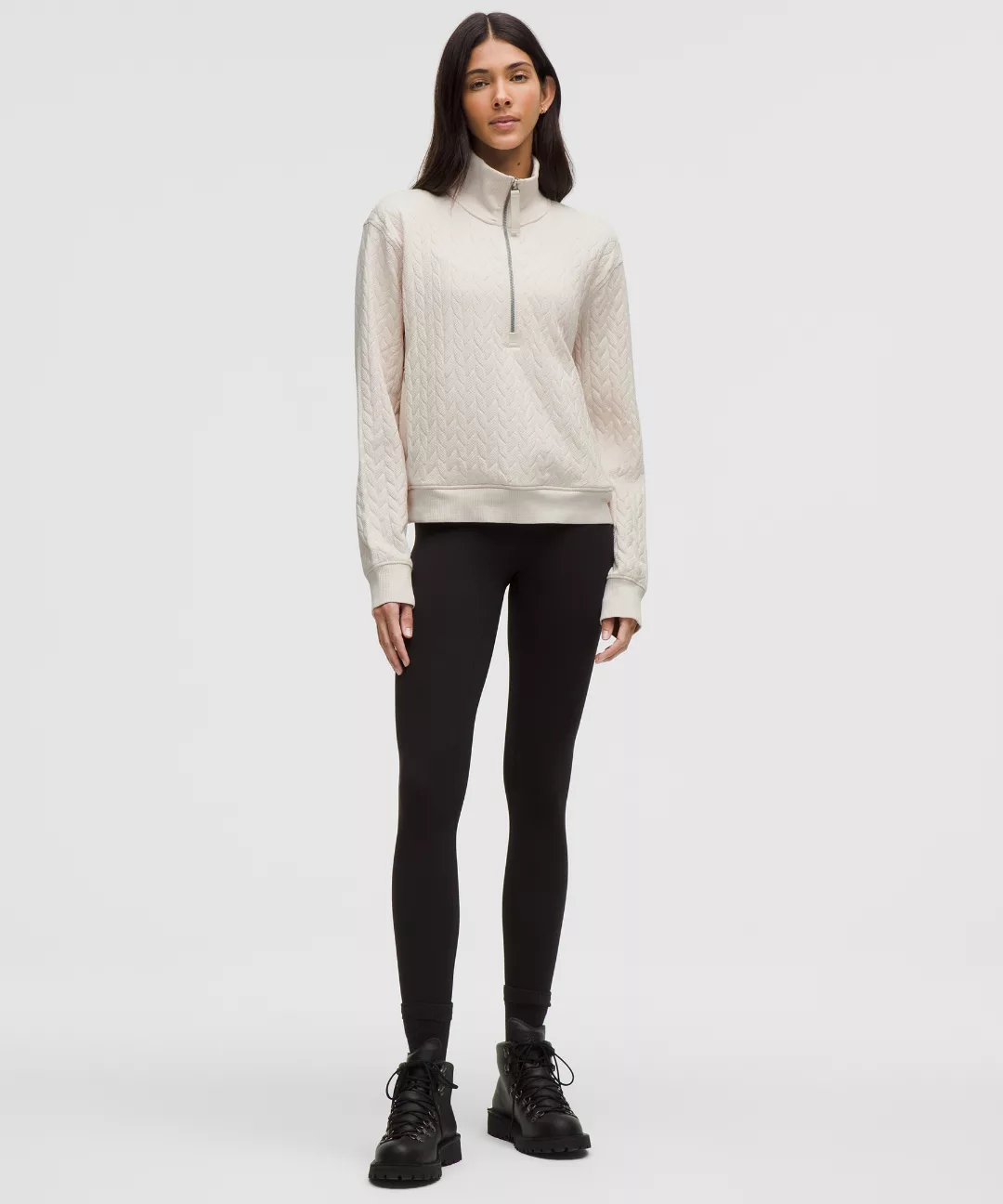 Engineered Warmth Cable-Knit Half Zip