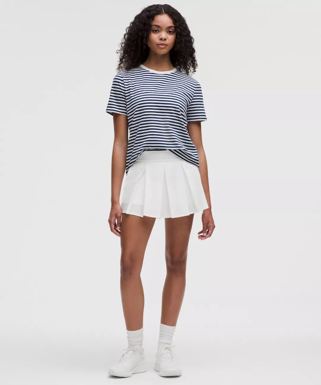 Love Curved-Hem Crewneck T-Shirt