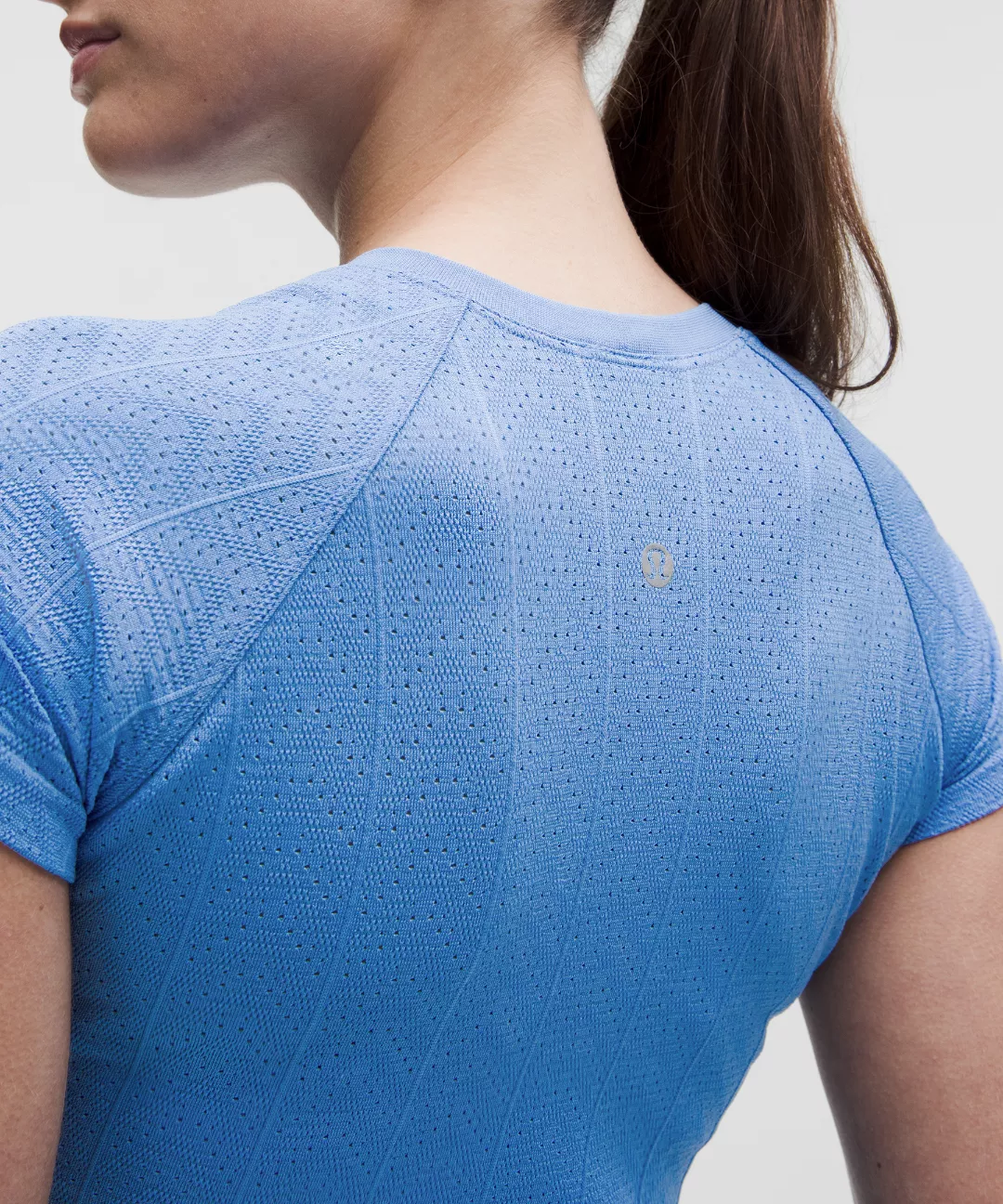Swiftly Pointelle Cropped Short-Sleeve Shirt