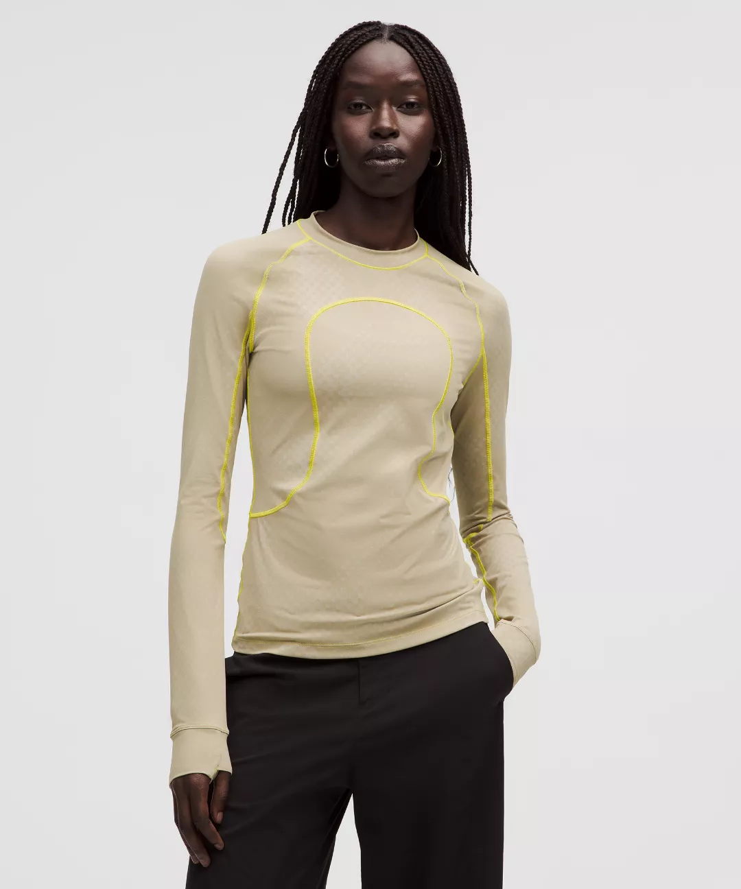 Women's Jacquard Tight-Fit Long-Sleeve Shirt *SLNSH Collection