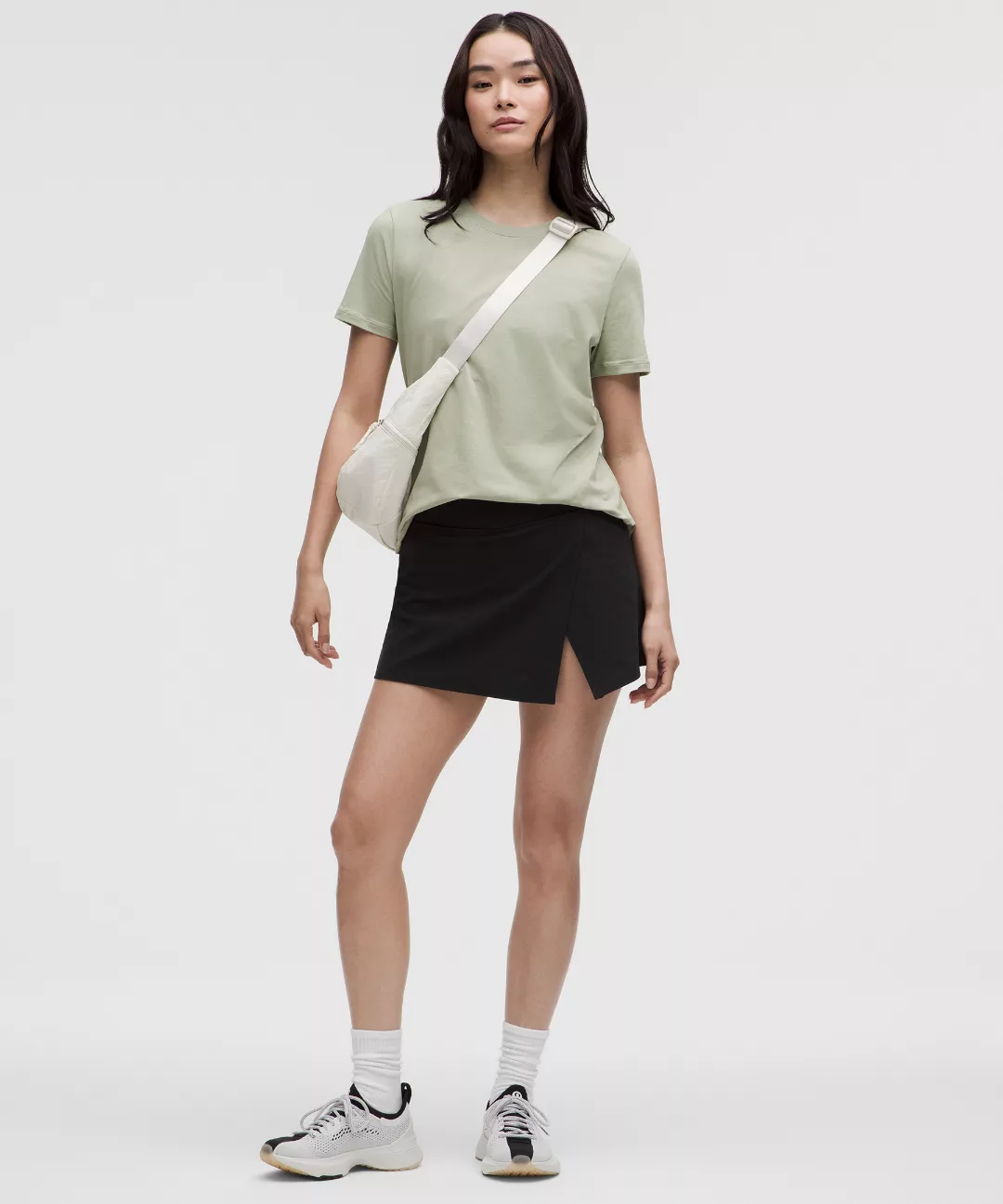 Love Curved-Hem Crewneck T-Shirt