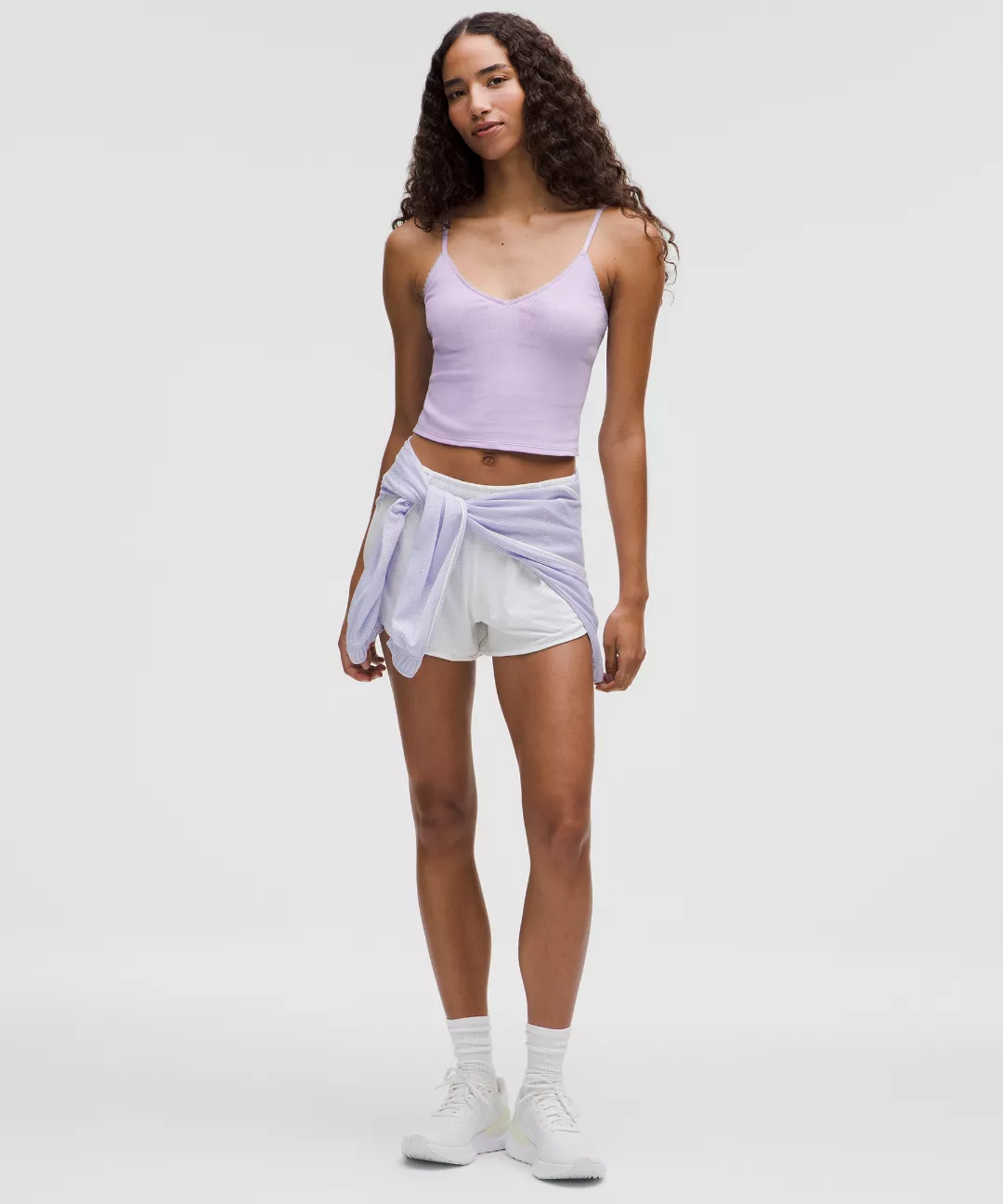 Cotton Pointelle Cropped Cami Tank Top