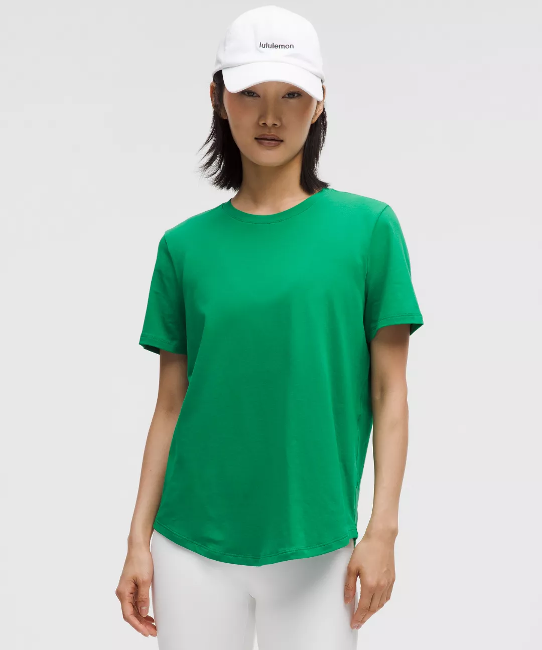 Love Curved-Hem Crewneck T-Shirt